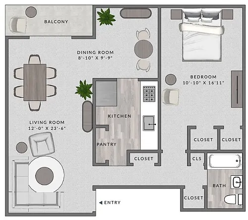 Floor plan A1 - 1X1