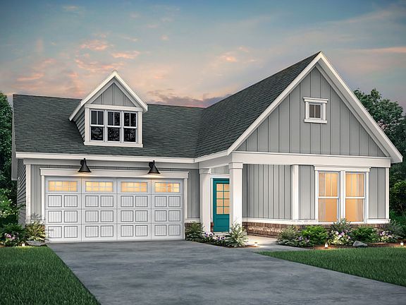 Brookfield Exterior NC2J features hardie board and covered front door
