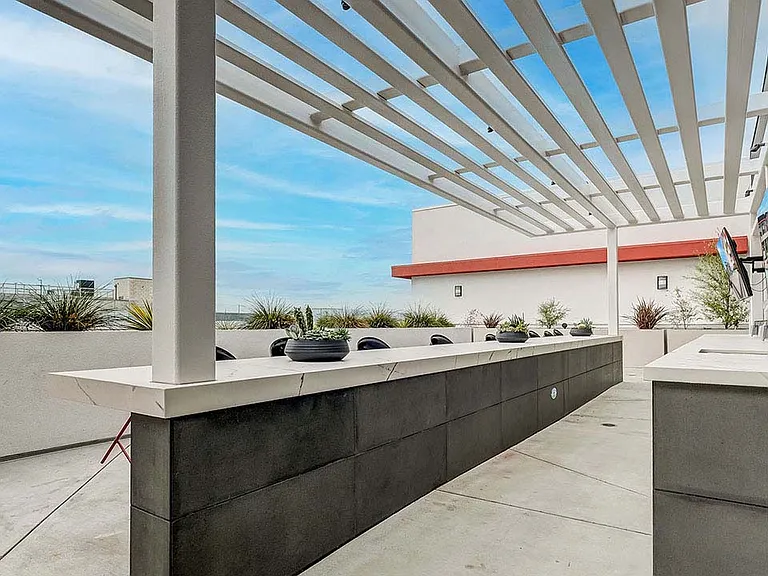 Griffis Platinum Triangle rooftop deck with TVs.