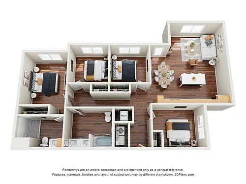 Floor plan 4AA (Wheelchair Accessible)
