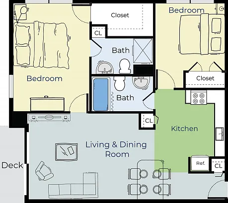 Aspen | Two Bedroom Aspen | Two Bedroom