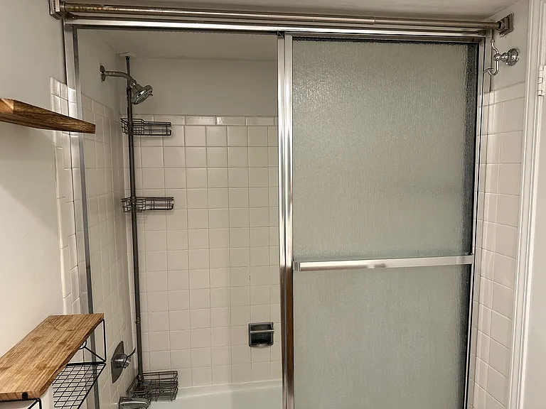 Shower and tub in main bathroom
