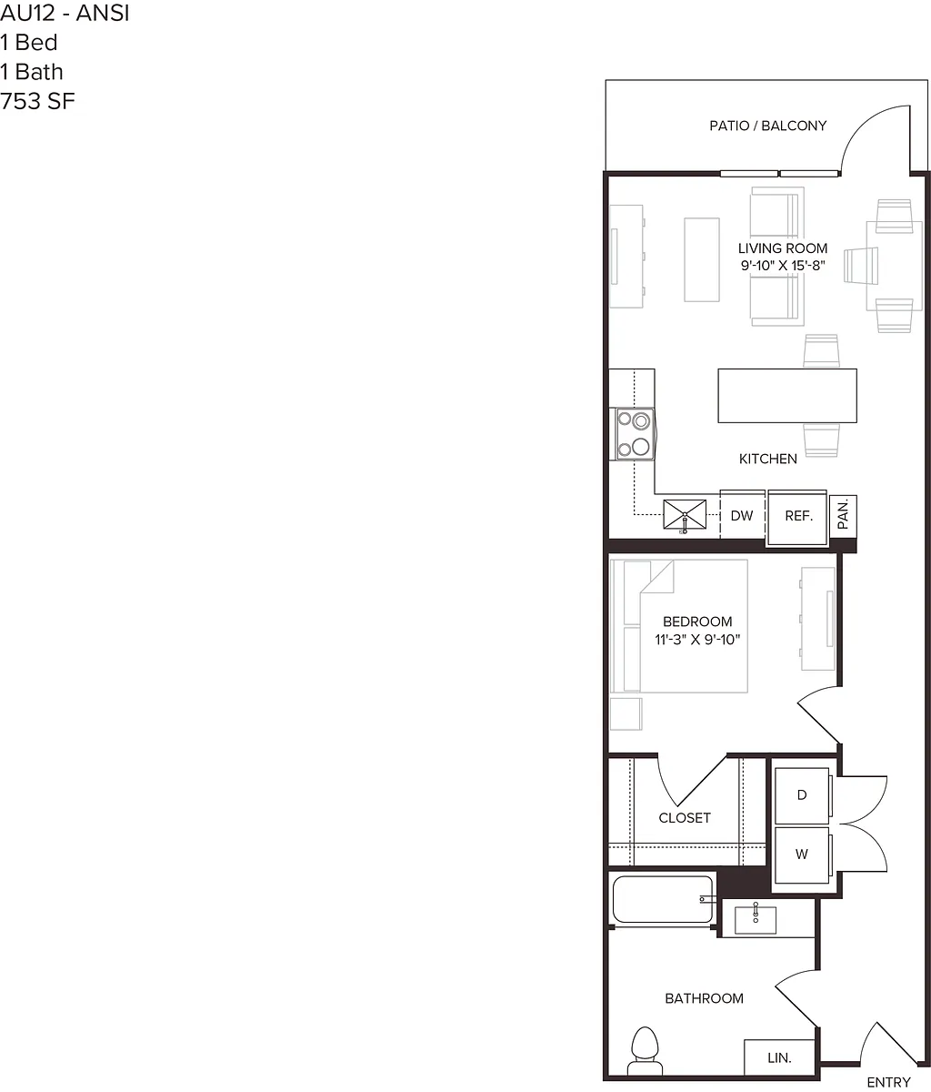Floor plan AU12-ANSI