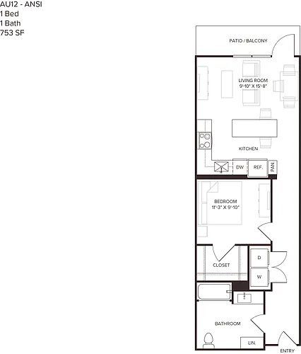 Floor plan AU12-ANSI