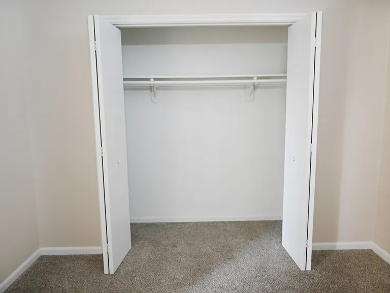 Large closet in bedroom at Rosewater.