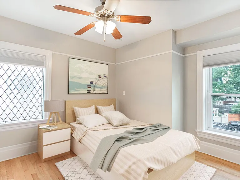 Bedroom 1. This image shows a virtually furnished space. Bedrooms come unfurnished.