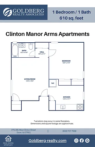 Floor plan One Bedroom