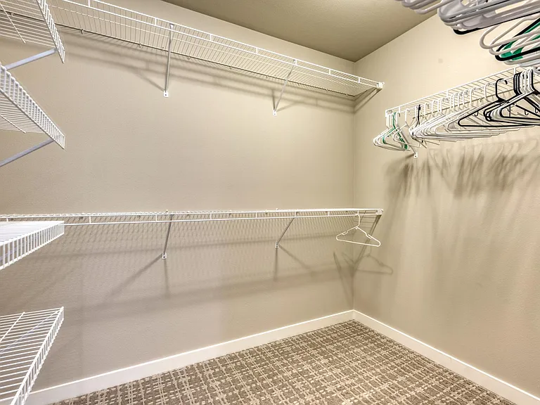 Oversize Primary Closet with plenty of storage for long term stays