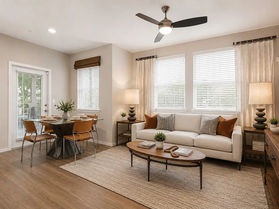 Step into Highland Groves at Morrison Ranch, where modern design meets cozy living. This bright, airy space features a spacious living area and a stylish dining nook that's perfect for gatherings. Explore your new home today!