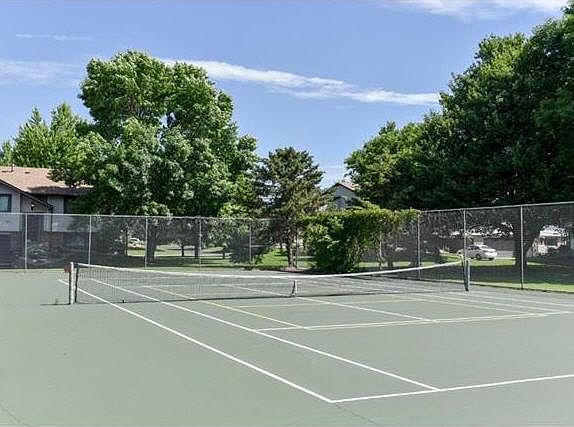 Tennis court in development