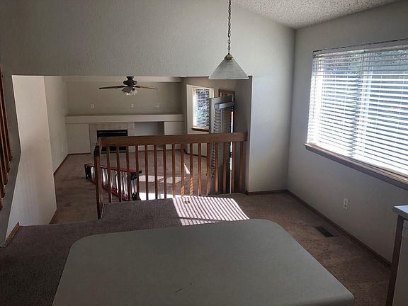 view from dining area to family room