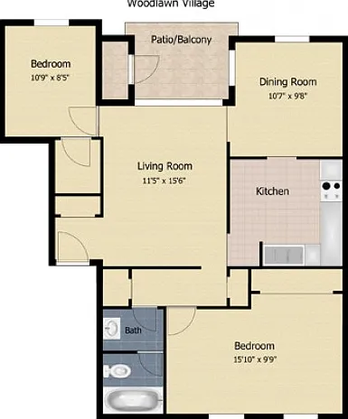 2 Bedroom Apartment 2 Bedroom Apartment