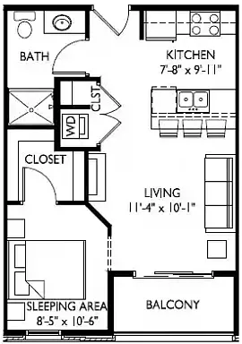 Floor plan Studio C