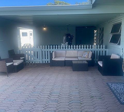 very spacious patio area