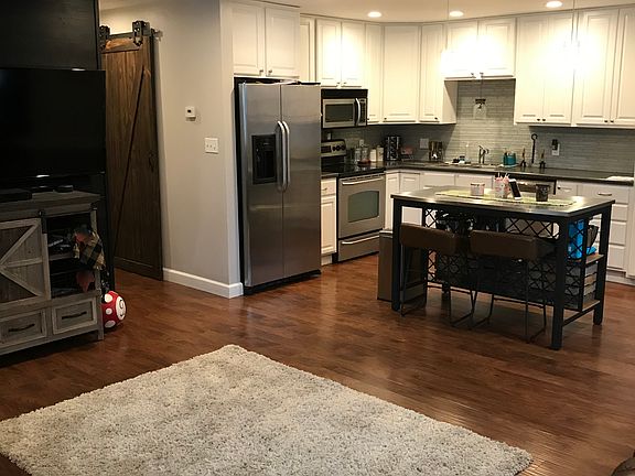 Open living room and kitchen