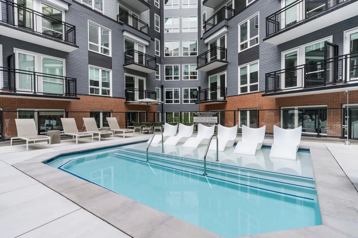 Relax in style on in-water loungers and soak up the calm atmosphere of this beautifully designed pool courtyard.