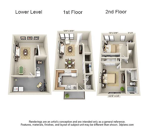 Floor plan 2 Bed TH