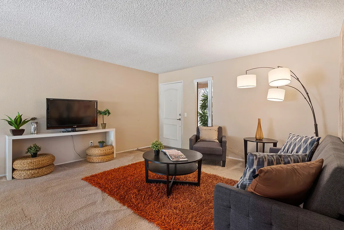 Welcoming living room at River Oaks in Oceanside, CA - River Oaks