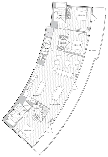 Floor plan 3 Bed 2 5 Bath B3 5A