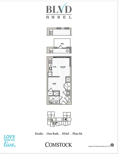 Floor plan Studio-0A
