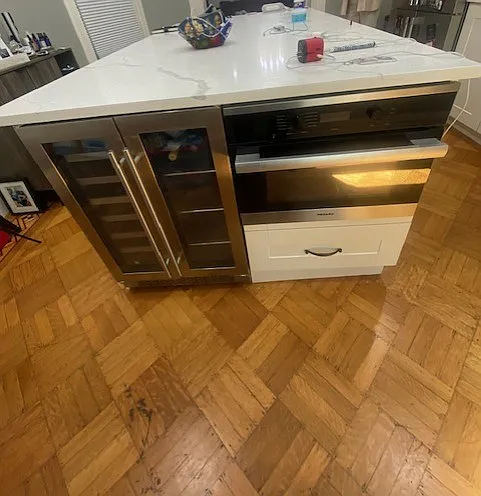 speed oven and wine rack