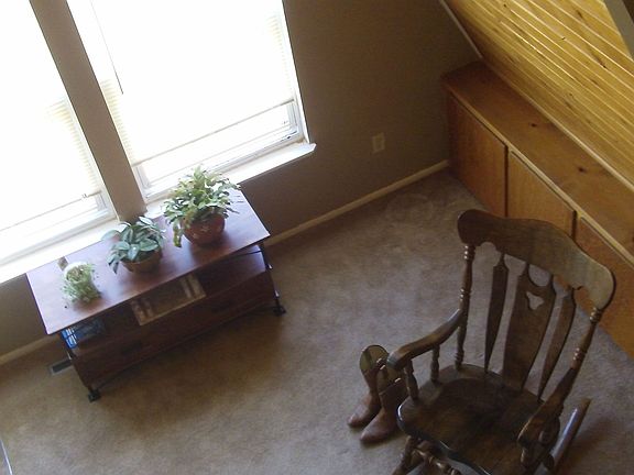 looking down from upstairs