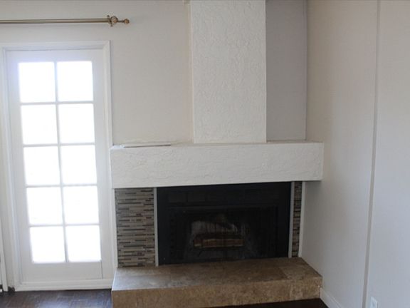 Wood burning fireplace