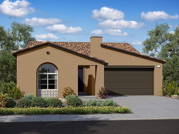 Elevation A features the modern spanish exterior style