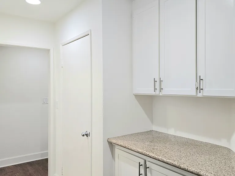 Hallway with closets