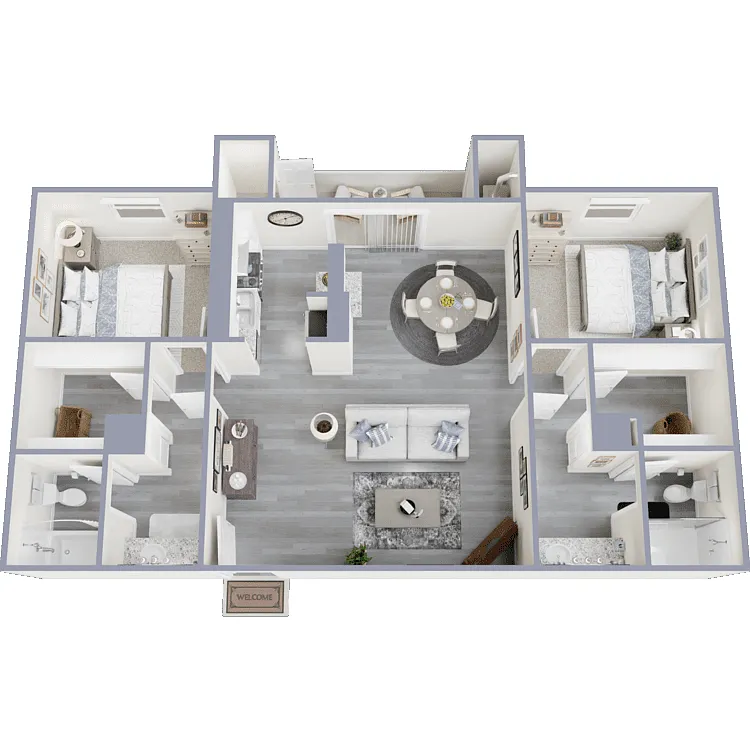 Floor plan Two Bedroom Deluxe