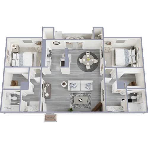 Floor plan Two Bedroom Deluxe