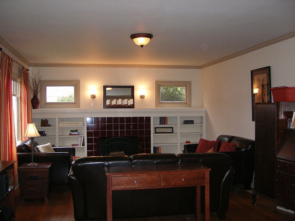 Living room with fireplace