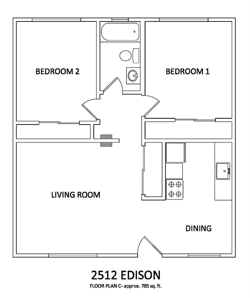 Floor plan Two Bedroom