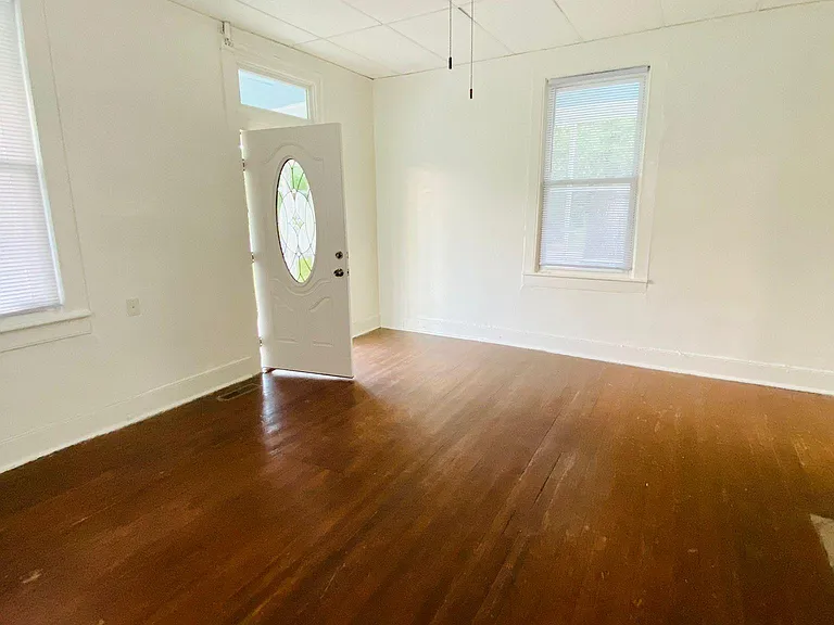 Living room: bright with hardwood floors