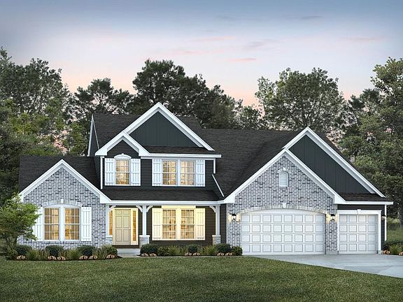 Elevation B with Brick and Stone