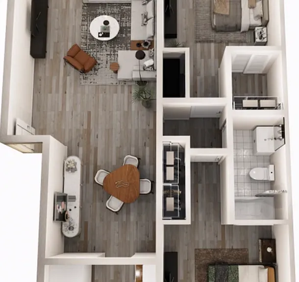 2 Bedroom 1 Bathroom 2 Bedroom 1 Bathroom