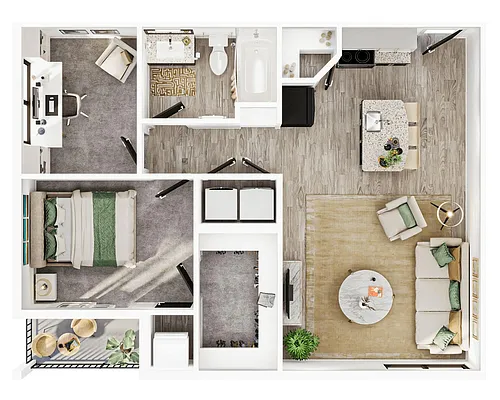 Floor plan 1x1 Den