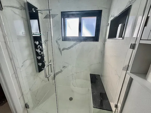 Separate shower area with extra Body shower - ladies - shower without getting your hair wet