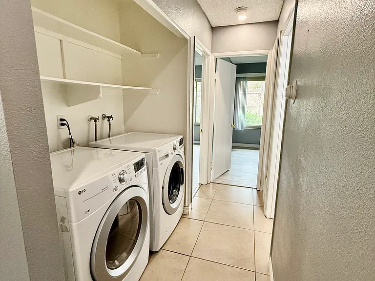 Hallway laundry nook