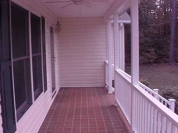 Front porch inlayed brick