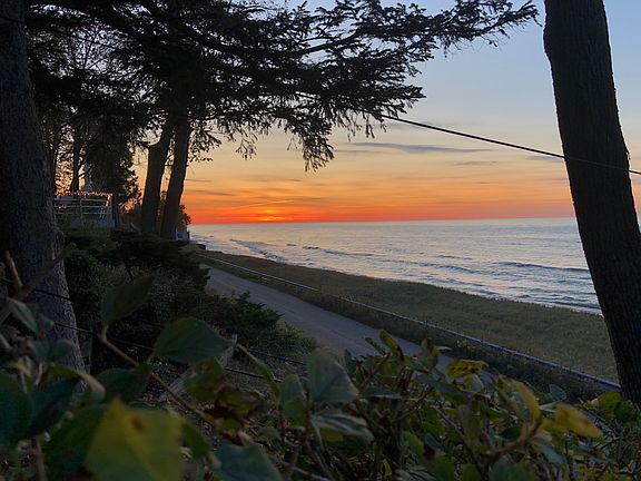 Looking west at sunset view.