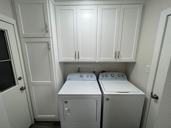 Laundry room with attached Pantry Washer and Dryer