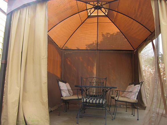 Cabana and Iron Patio Set
