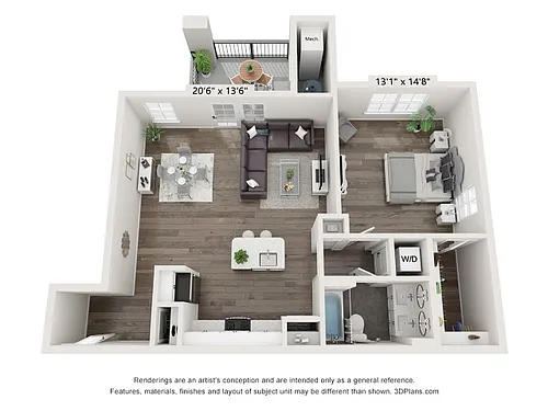 Floor plan 1 BD