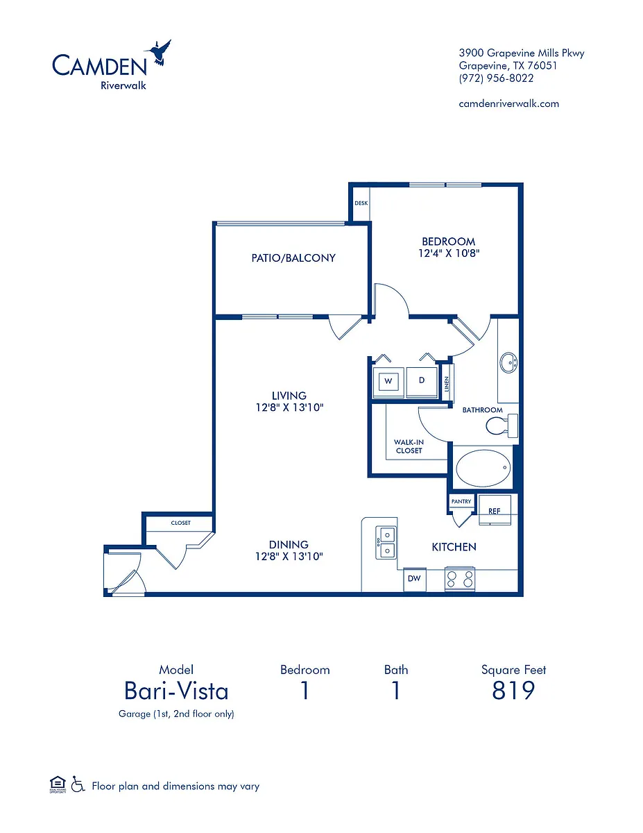 Floor plan Bari Vista - Garage