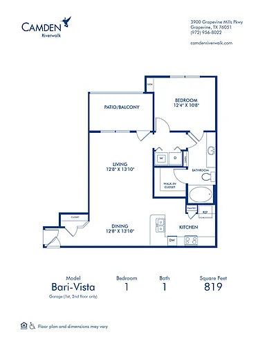 Floor plan Bari Vista - Garage