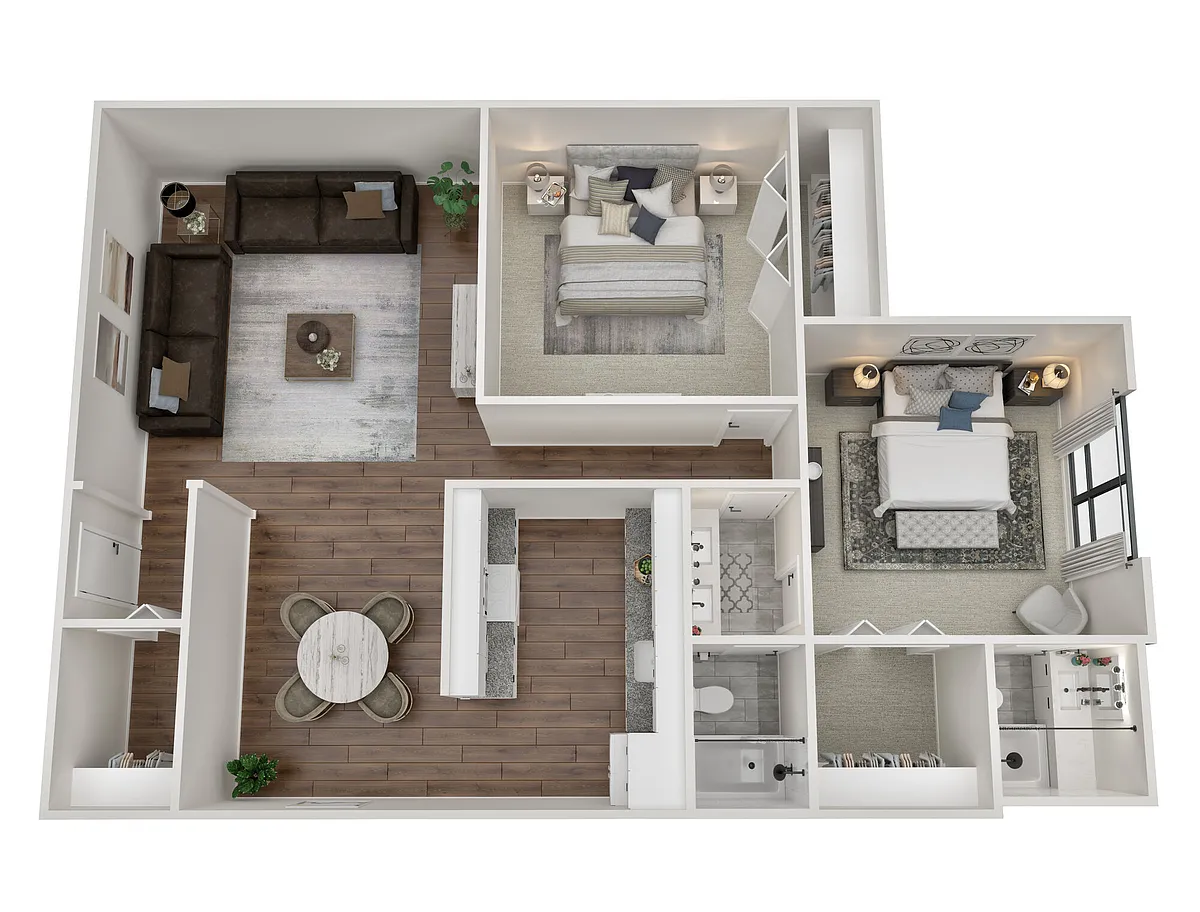 Floor plan 2x2 Main Level Renovated
