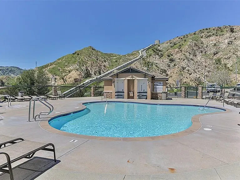 Enjoy the community pool and beautiful views of the Los Angeles Aquaduct.