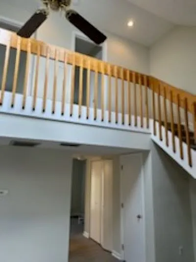 Looking upstairs to bedrooms