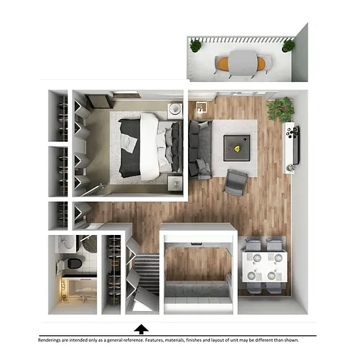 Floor plan 1BD/1BA